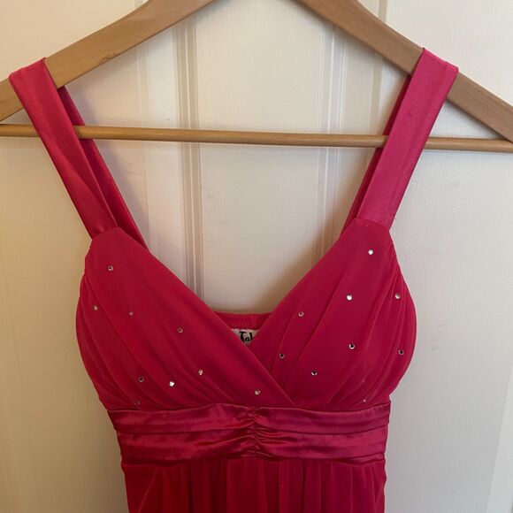 Vtg Taboo Babydoll Dress Y2k Small Rhinestone Fairy Whimsy HOCO Event Feminine - Picture 4 of 9